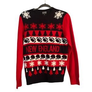 Exclusion Budweiser Beer Ugly Sweater Red White Blue Medium